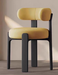 Mid-century Solid Wood Koala Chair, Soft Bag Backrest Light Luxury Dining Chair
