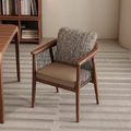 Ash Wood & Genuine Leather Mid-Century Armchair