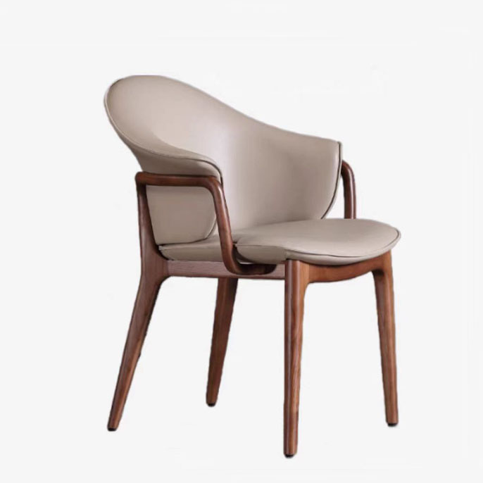 Italian Light Luxury Butterfly Chair, Mid-Century Modern Dining Chair, Italian Designer Solid Wood Chair, Comfortable Backrest Chair for Long Sitting