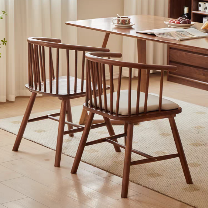 Nordic Modern Minimalist Solid Wood Princess Chair Japanese Style Leisure Armchair for Home & Cafe