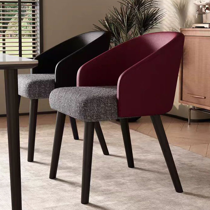 Italian Minimalist Mid-Century Solid Leather Dining Chair, Suitable For Home, Restaurant & Hotel