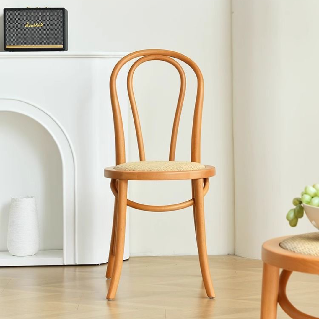 North American Ash Wood Rattan Dining Chair