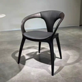 Minimalist Armrest Solid Wood Chair, Retro Negotiation & Study Chair, Backrest Tea Table & Desk Chair, Commercial Leisure White Ash Wood Chair