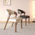 Solid Wood Dining Chair | Nordic Ash Wood, Italian Designer Style, Cream Style Back Chair for Home & Hotel Commercial Use