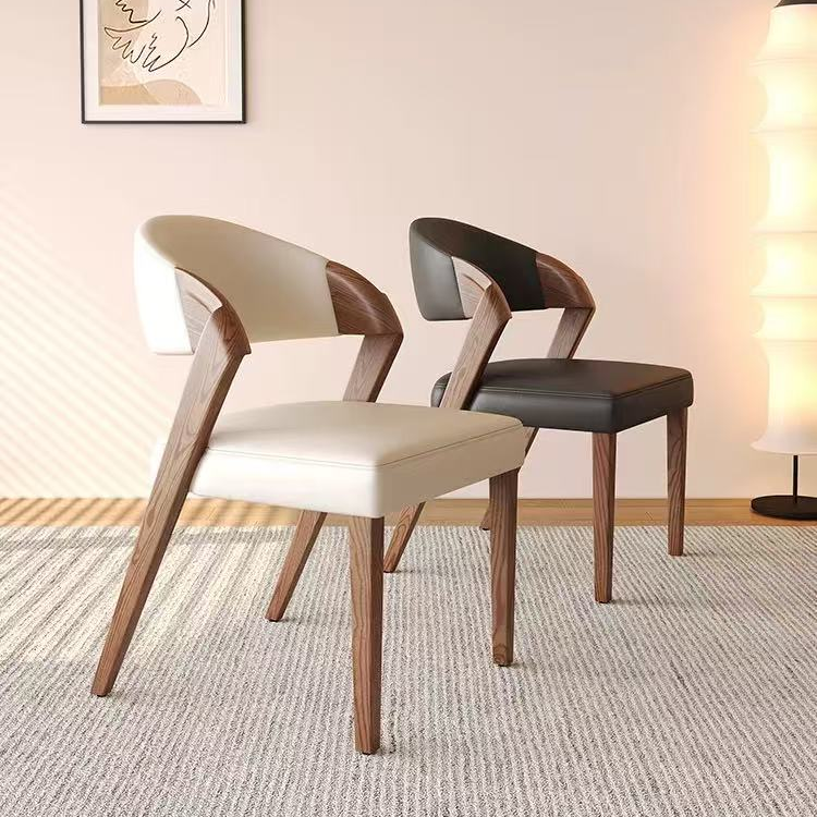 Solid Wood Dining Chair | Nordic Ash Wood, Italian Designer Style, Cream Style Back Chair for Home & Hotel Commercial Use