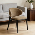 Modern Italian Light Luxury Fabric Dining Chair, Designer Home Leisure Chair