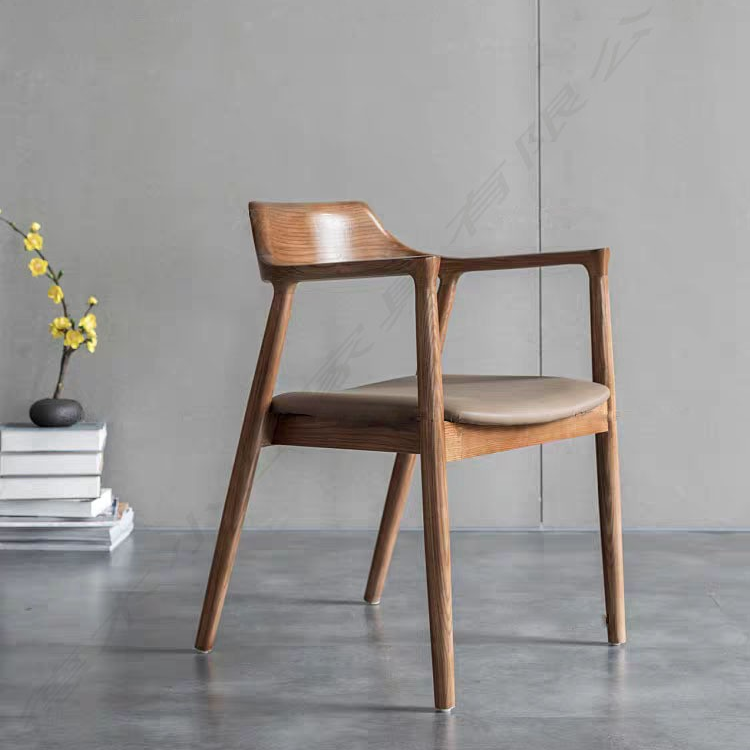 Solid Wood High Back Hiroshima Chair, Simple Backrest Chair For Home & Office