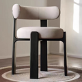 Solid wood dining chair, modern minimalist design, suitable for study, high-end hotel and restaurant. Rubber wood upholstered backrest chair for home use.