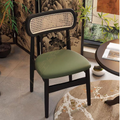 Nordic Solid Wood Rattan Chair, Simple Home Dining Backrest Seat, Custom Available