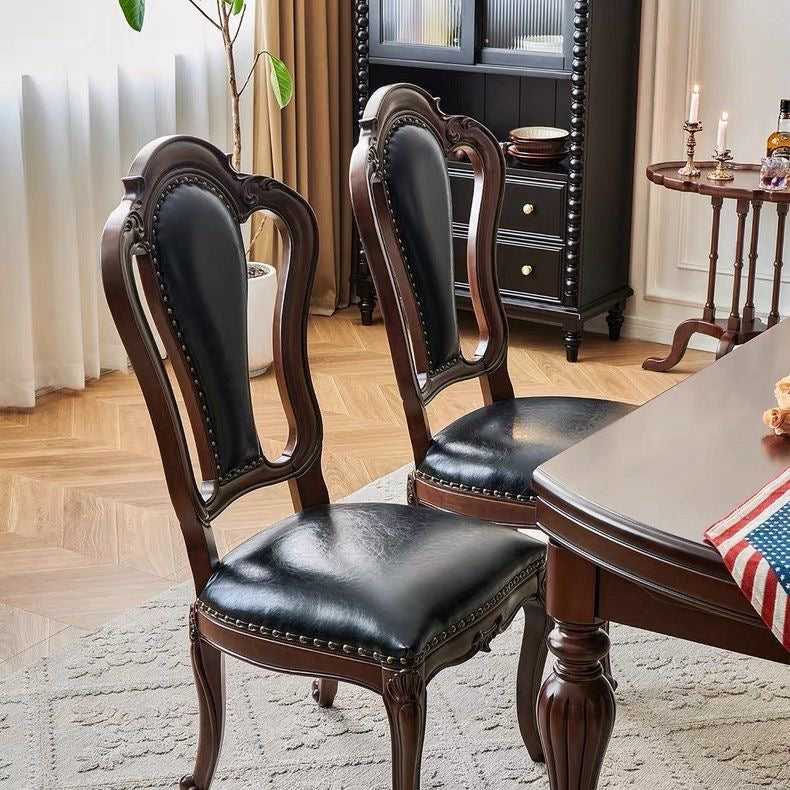 Vintage Solid Rubber Wood Dining Chair