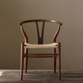 Nordic Style Solid Wood Y-Chair, Dining Chair for Home, Ash Wood Rattan Woven Chair, New Chinese Style Leisure Chair, Study Chair