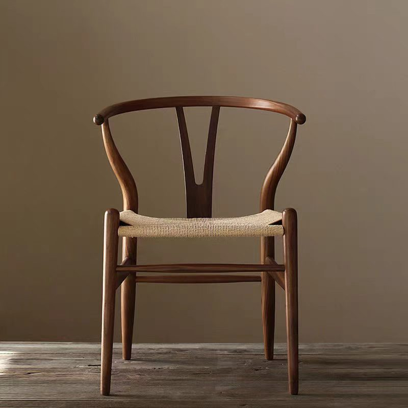 Nordic Style Solid Wood Y-Chair, Dining Chair for Home, Ash Wood Rattan Woven Chair, New Chinese Style Leisure Chair, Study Chair